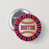 RETRO BOSTON-BASEBALL BUTTON (Vorne & Hinten)