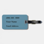 Retro Boston Gepäcktag Gepäckanhänger (Rückseite horizontal)