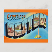 Retro Boston Gruß Postkarte (Vorderseite)