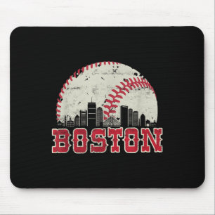 Retro Boston Skyline Baseball Vintag Mousepad