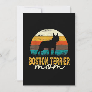 Retro Boston-Terrier-Mama Hundeliebhaberin Muttert Dankeskarte