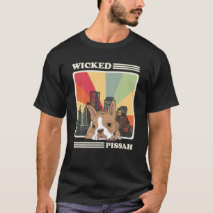 Retro Boston Terrier Wicked Pissah Boston Mass Bos T-Shirt