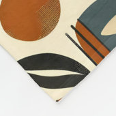 Retro Botanica Geometrica Fleecedecke (Ecke)