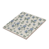 Retro Botanical Meadow Clover | French Linen Fliese (Seite)