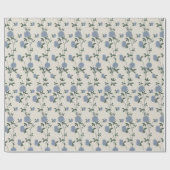 Retro Botanical Meadow Clover | French Linen Geschenkpapier (Flach)