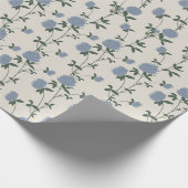 Retro Botanical Meadow Clover | French Linen Geschenkpapier (Ecke)