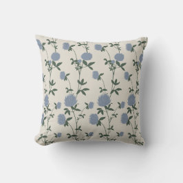 Retro Botanical Meadow Clover | French Linen Kissen