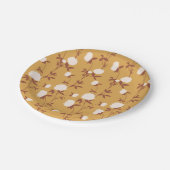 Retro Botanical Meadow Clover | Retro Nostalgia Pappteller (Schrägansicht)