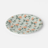 Retro Botanical Meadow Clover | Soft Spring Pappteller (Schrägansicht)