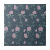 Retro Botanical Meadow Clover | Twilight Meadow Fliese (Vorderseite)