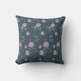 Retro Botanical Meadow Clover | Twilight Meadow Kissen