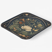 Retro Botanical Samhain / Halloween-Party Teller (Gewinkelt)