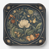 Retro Botanical Samhain / Halloween-Party Teller (Vorderseite)