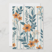 Retro Botanical Tile Baby Shower Einladung (Rückseite)