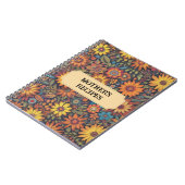 Retro-Botanische Blumenmuster Notizblock (Linke Seite)