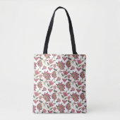 Retro-Botanischer Damast-Boho-Muster Tasche (Vorderseite)