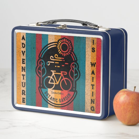 Retro Botanischer Garten - Bike: Metall Brotdose (Beispiel)