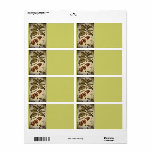 Retro Botanischer Image-Kaffee (Vorne)