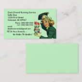 Retro Botengang-laufende Dienstleistungen der Visitenkarte (Vorne/Hinten)