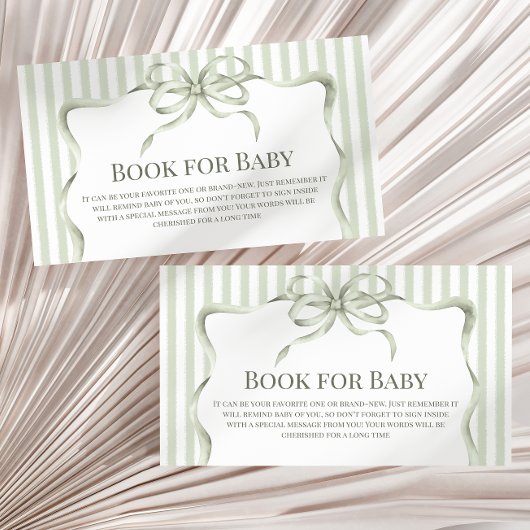 Retro Bow Cafe Bebe Coffee Book For Baby Shower Begleitkarte