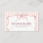Retro Bow Cafe Bebe Girl Coffee Baby Shower Diaper Begleitkarte (Vorderseite)