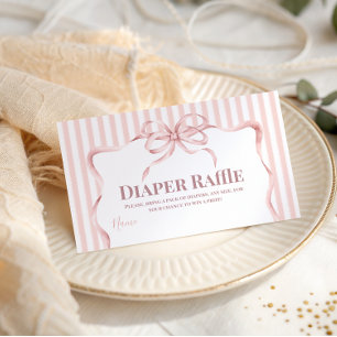 Retro Bow Cafe Bebe Mädchen Kaffee Baby Shower Win Begleitkarte