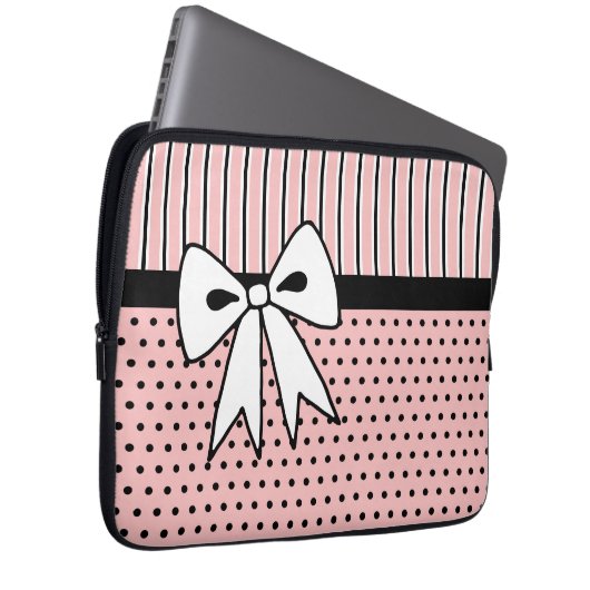 Retro Bow Laptop Case (Vorne Rechts)
