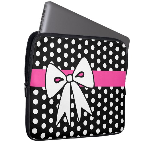 Retro Bow Laptop Sleeve (Vorne Rechts)