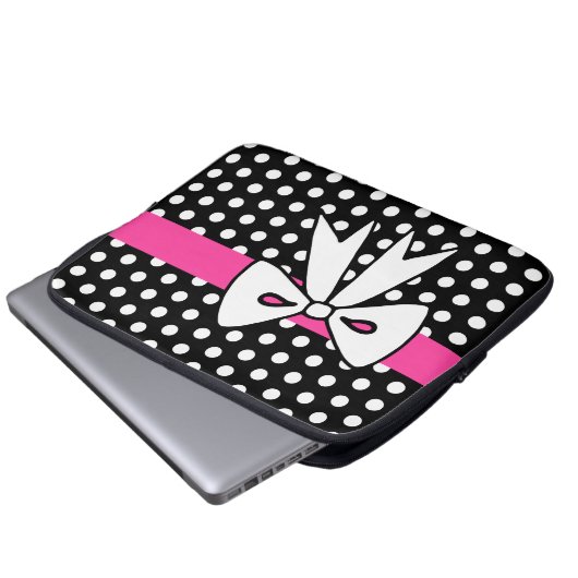 Retro Bow Laptop Sleeve (Vorne Knopf)