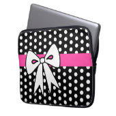 Retro Bow Laptop Sleeve (Vorderseite Links)