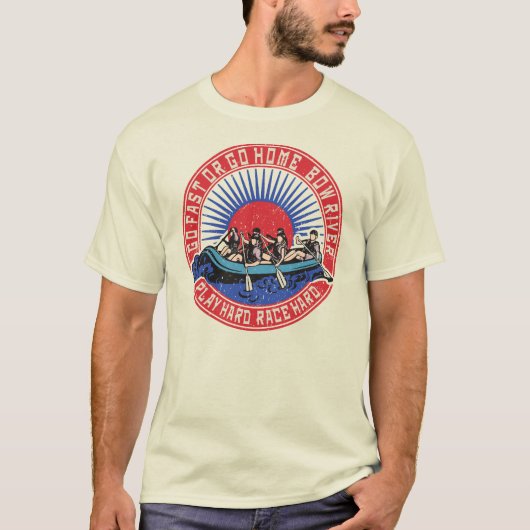 Retro Bow River Rafting T-Shirt (Vorderseite)