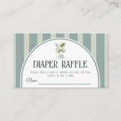 Retro Bow Tini One Martini Baby Shower Diaper Begleitkarte (Vorderseite)