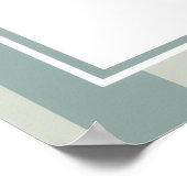 Retro Bow Tini One Martini Baby Shower Welcome Poster (Ecke)