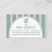 Retro Bow Tini One Martini Book For Baby Shower Begleitkarte (Vorderseite)