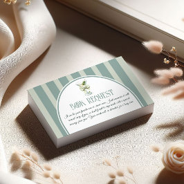 Retro Bow Tini One Martini Book For Baby Shower Begleitkarte