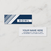 Retro BOWL Mini Visitenkarte (Vorne/Hinten)