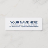 Retro BOWL Mini Visitenkarte (Rückseite)