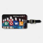 Retro BOWL signiert Game-Abzeichen für perfektes S Gepäckanhänger (Vorderseite horizontal)