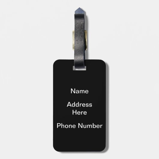 Retro BOWL Zeichen-Tag Gepäckanhänger (Rückseite vertikal)