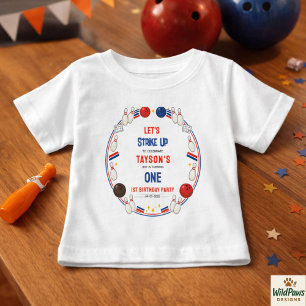 Retro-Bowling 1. Geburtstagsfeier – Spaß für Kinde Baby T-shirt