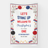 Retro Bowling 1st Birthday – Fun Kids Banner (Vertikal)