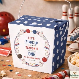Retro Bowling 1st Birthday Party – Fun Kids  Geschenkschachtel