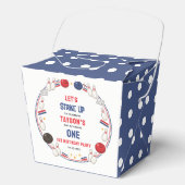 Retro Bowling 1st Birthday Party – Fun Kids  Geschenkschachtel (Vorderseite)