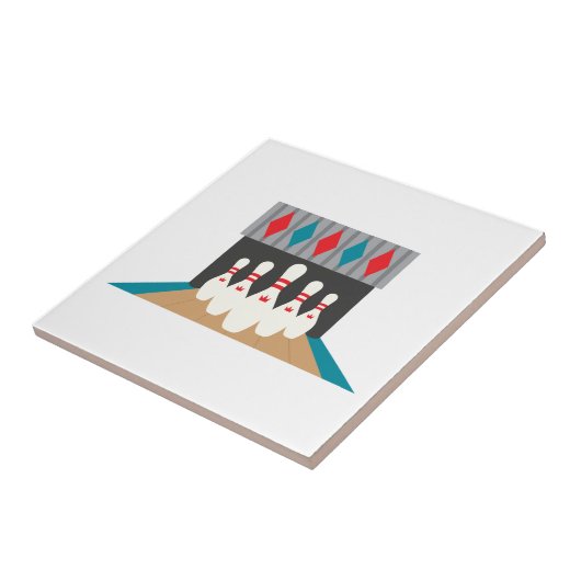 Retro Bowling Alley Fliese (Seite)