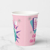 Retro Bowling Birthday Party 50's Tenpin Paper Cup Pappbecher (Rechts)