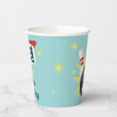 Retro Bowling Birthday Party 50's Tenpin Pappbecher (Links)