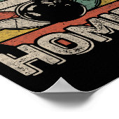 Retro Bowling Bowler Team F Poster (Ecke)