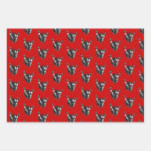 Retro-Bowling-Buttone und Ball Geschenkpapier Set (Vorderseite 2)