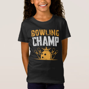 Retro-Bowling-Champ Sport Mädchen T-Shirt