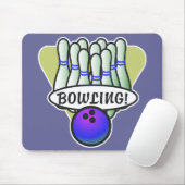 Retro-Bowling-Design Mousepad (Mit Mouse)